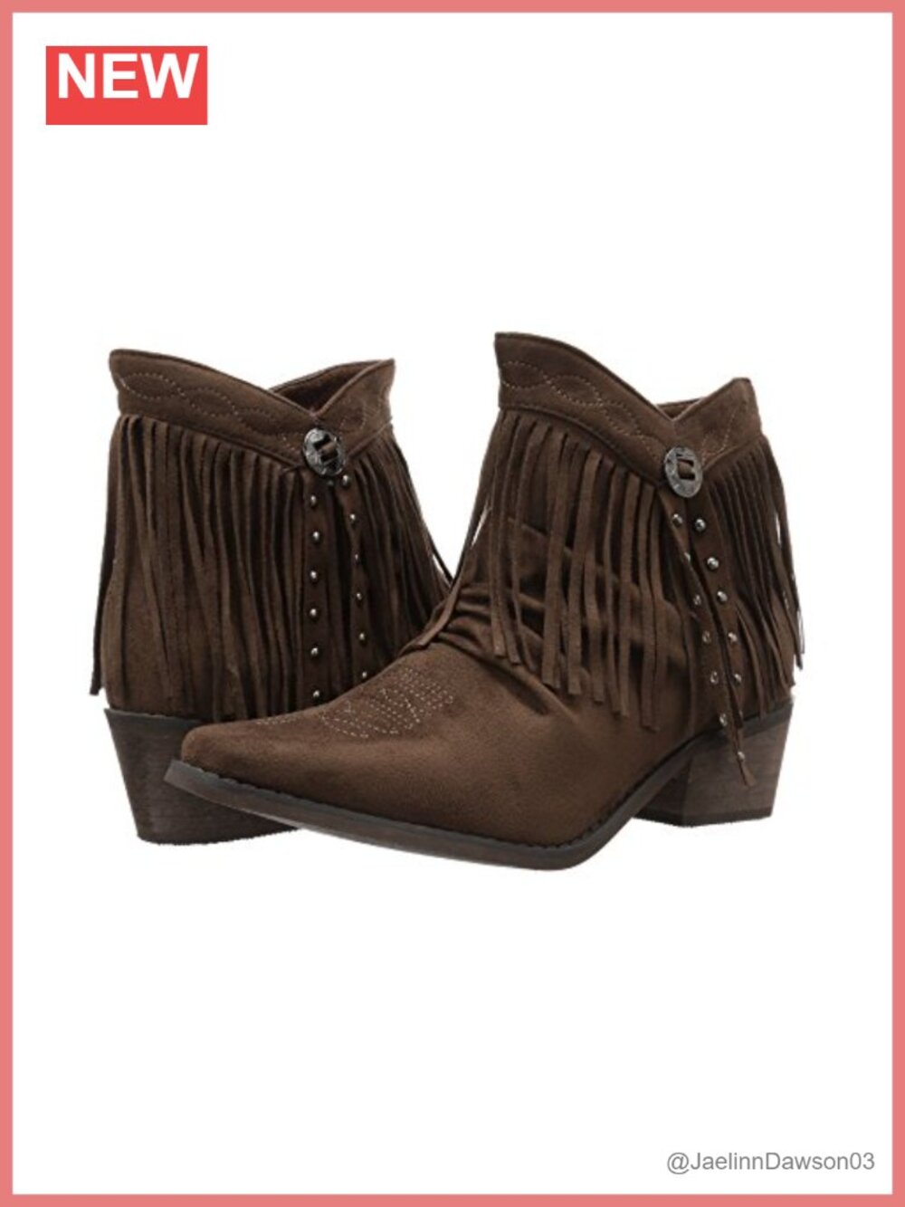 ROPER Fringy Western Boot Women's Ankle Boot